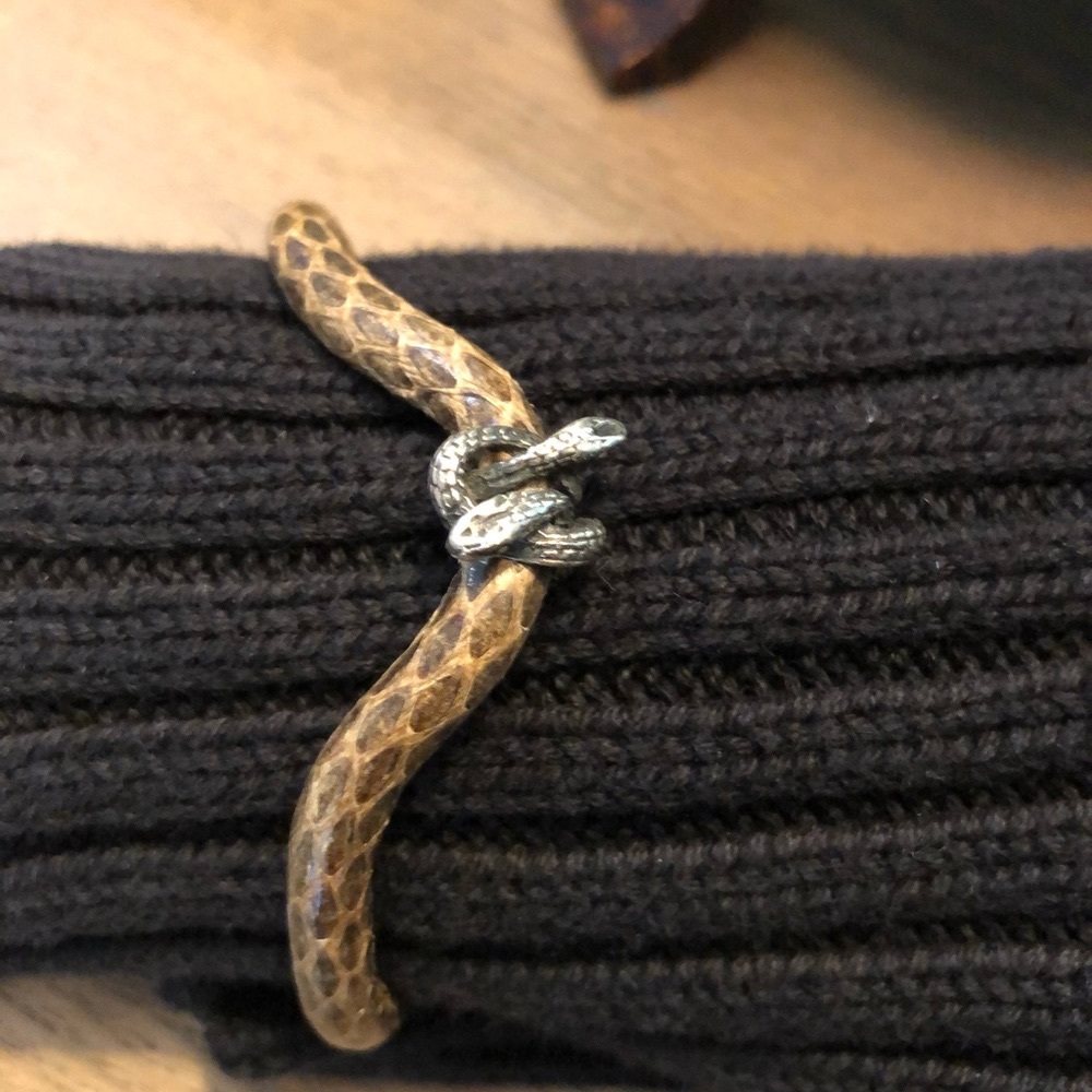 Snakeskin cuff bracelet
